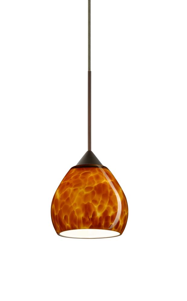 Besa Pendant Tay Tay Bronze Amber Cloud 1x50W Halogen