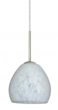 Besa Lighting 1BC-412219-LED-SN - Besa Bolla LED Pendant Carrera Satin Nickel 1x9W LED