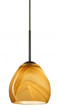 Besa Lighting 1BT-4122HN-LED-BR - Besa Bolla LED Pendant Honey Bronze 1x9W LED