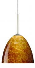  1BT-757218-MED-SN - Besa Sasha Pendant Satin Nickel Amber Cloud 1x50W B10 Med