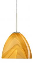  1BT-7572HN-MED-SN - Besa Sasha Pendant Satin Nickel Honey 1x50W B10 Med