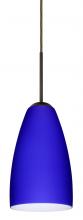 Besa Lighting 1JC-1511CM-LED-BR - Besa Riva 9 LED Pendant Cobalt Blue Matte Bronze 1x9W LED