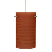  1JC-4005CH-SN - Besa Tamburo 5 Pendant, Cherry, Black Finish, 1x100W MAX E26 Base