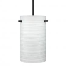  1JC-4005KR-BK - Besa Tamburo 5 Pendant, Chalk, Black Finish, 1x100W MAX E26 Base