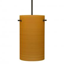  1JC-4005OK-BR - Besa Tamburo 5 Pendant, Oak, Bronze Finish, 1x100W MAX E26 Base