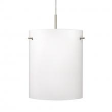  1JC-400607-SN - Besa Tamburo 8 Pendant, Opal Matte, Black Finish, 1x100W MAX E26 Base