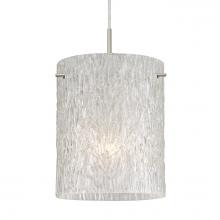  1JC-4006GL-SN - Besa Tamburo 8 Pendant, Glitter Stone, Black Finish, 1x100W MAX E26 Base