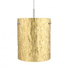  1JC-4006GS-SN - Besa Tamburo 8 Pendant, Stone Gold Foil, Black Finish, 1x100W MAX E26 Base