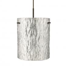  1JC-4006SS-BR - Besa Tamburo 8 Pendant, Stone Gold Foil, Bronze Finish, 1x100W MAX E26 Base