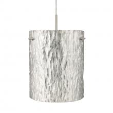  1JC-4006SS-SN - Besa Tamburo 8 Pendant, Stone Gold Foil, Black Finish, 1x100W MAX E26 Base