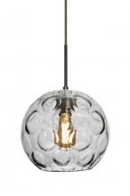  1JC-BOMYCL-EDIL-BR - Besa Bombay Cord Pendant, Clear, Bronze Finish, 1x8W LED Filament