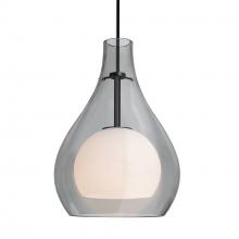 Besa Lighting 1JC-ELLE11GY-LED-BK - Besa, Elle 11 Cord Pendant, Gray, Black Finish, 1x9W LED