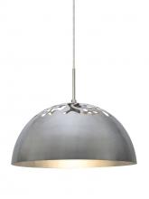  1JC-GORDY-LED-SN - Besa Gordy Pendant, Satin Nickel Finish, 1x9W LED