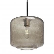  1JC-NILES10SM-BK - Besa Niles 10 Pendant, Smoke Bubble, Black Finish, 1x60W MAX E26 Base