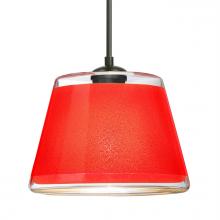  1JC-PIC9RD-BK - Besa Pendant Pica 9 Black Red Sand 1x75W MAX E26 Base