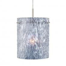  1JT-400600-SN - Besa Tamburo 8 Pendant, Clear Stone, Black Finish, 1x100W MAX E26 Base