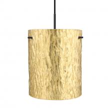  1JT-4006GS-BK - Besa Tamburo 8 Pendant, Stone Gold Foil, Black Finish, 1x100W MAX E26 Base