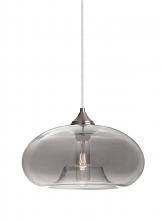 Besa Lighting 1JT-BANASM-SN - Besa Pendant Bana Satin Nickel Smoke 1x60W Medium Base