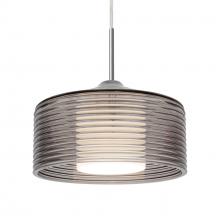  1JT-BELUSM-SN - Besa Belu Pendant, Smoke Shade, Black Finish, 1x60W E26 Base