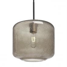  1JT-NILES10SM-BK - Besa Niles 10 Pendant, Smoke Bubble, Black Finish, 1x60W MAX E26 Base