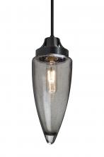  1JT-SULUSM-BK - Besa, Sulu Cord Pendant, Smoke Bubble, Black Finish, 1x60W Medium Base