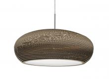  1JT-VENUS-LED-SN - Besa, Venus Cord Pendant, Satin Nickel Finish, 1x9W LED