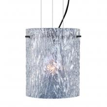  1KG-400600-BK - Besa Pendant Tamburo 8 Black Clear Stone 1x100W MAX E26 Base