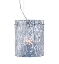  1KG-400600-LED-SN - Besa Tamburo 8 Pendant Clear Stone Satin Nickel 1x11W LED