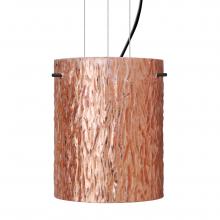  1KG-4006CS-BK - Besa Pendant Tamburo 8 Black Stone Copper Foil 1x100W MAX E26 Base