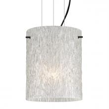  1KG-4006GL-BK - Besa Pendant Tamburo 8 Black Glitter Stone 1x100W MAX E26 Base