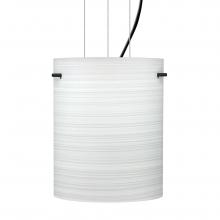  1KG-4006KR-BK - Besa Pendant Tamburo 8 Black Chalk 1x100W MAX E26 Base