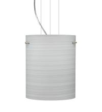  1KG-4006KR-SN - Besa Pendant Tamburo 8 Satin Nickel Chalk 1x100W Medium Base