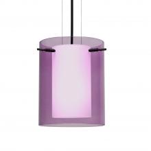  1KG-A00607-BK - Besa Pendant Pahu 8 Black Transparent Amethyst 1x100W MAX E26 Base