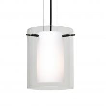  1KG-C00607-BK - Besa Pendant Pahu 8 Black Clear/Opal 1x100W MAX E26 Base