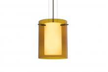  1KG-G00607-BR - Besa Pendant Pahu 8 Bronze Transparent Armagnac/Opal 1x100W Medium Base