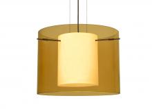  1KG-G00707-LED-BR - Besa Pahu 16 LED Pendant 1Kg Transparent Armagnac/Opal Bronze 1x11W LED