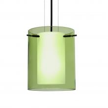  1KG-L00607-BK - Besa Pendant Pahu 8 Black Transparent Olive/Opal 1x100W MAX E26 Base