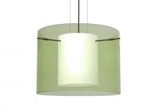  1KG-L00707-LED-BR - Besa Pahu 16 LED Pendant 1Kg Transparent Olive/Opal Bronze 1x11W LED