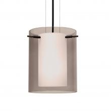  1KG-S00607-BK - Besa Pendant Pahu 8 Black Transparent Smoke/Opal 1x100W MAX E26 Base