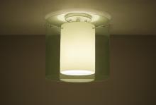  1KM-L18407-LED-SN - Besa Ceiling Pahu 12 Satin Nickel Transparent Olive/Opal 1x11W LED