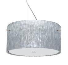  1KV-4008SS-SN - Besa Pendant Tamburo 16 Satin Nickel Stone Silver Foil 3x100W Medium Base