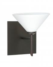 Besa Lighting 1SW-117607-BR-SQ - Besa Wall With SQ Canopy Kona Bronze White 1x40W G9