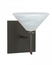 Besa Lighting 1SW-117652-BR-SQ - Besa Wall With SQ Canopy Kona Bronze Marble 1x40W G9