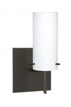 Besa Lighting 1SW-440307-BR-SQ - Besa Wall With SQ Canopy Copa 3 Bronze Opal Matte 1x40W G9