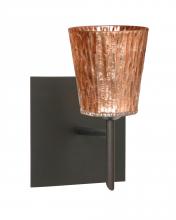 Besa Lighting 1SW-5125CF-BR-SQ - Besa Wall With SQ Canopy Nico 4 Bronze Stone Copper Foil 1x40W G9