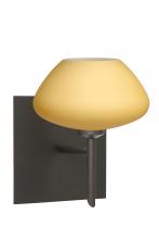 Besa Lighting 1SW-5410VM-BR-SQ - Besa Wall With SQ Canopy Peri Bronze Vanilla Matte 1x40W G9