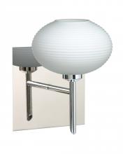 Besa Lighting 1SW-561207-CR-SQ - Besa Wall With SQ Canopy Lasso Chrome Opal Matte 1x40W G9