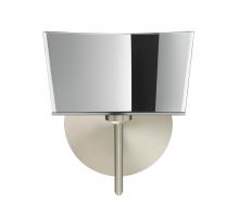  1SW-6773MR-SN - Besa Groove Wall 1SW Mirror-Frost Satin Nickel 1x40W G9