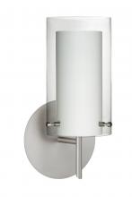  1SW-C44007-SN - Besa Pahu 4 Wall 1SW Clear/Opal Satin Nickel 1x40W G9