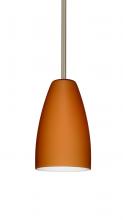  1TT-151180-LED-SN - Besa Riva 9 LED Pendant 1Tt Amber Matte Satin Nickel 1x9W LED